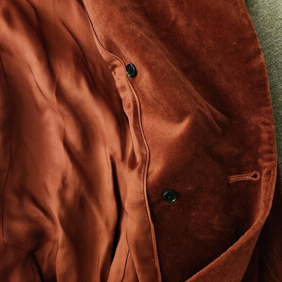 Banana Republic Veluro Oversized Blazer Double Breasted Velvet Red - Picture 11 of 12